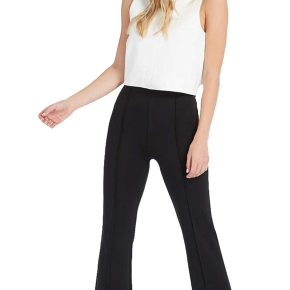 Elegant Black Women's Flared Pants - Picture 2 of 4